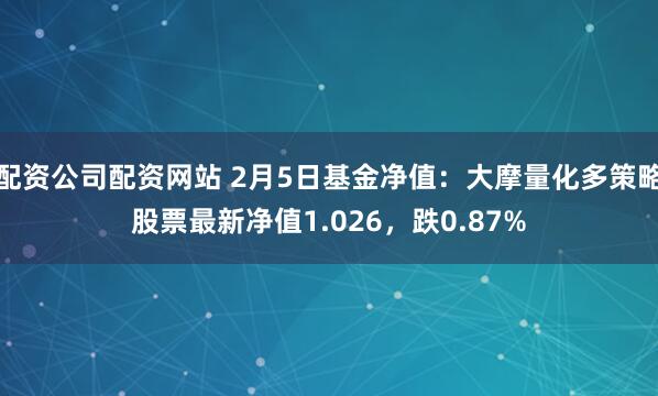 配资公司配资网站 2月5日基金净值：大摩量化多策略股票最新净值1.026，跌0.87%