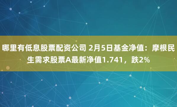 哪里有低息股票配资公司 2月5日基金净值：摩根民生需求股票A最新净值1.741，跌2%