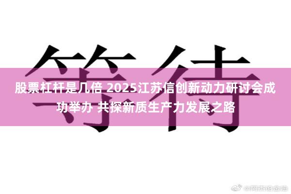 股票杠杆是几倍 2025江苏信创新动力研讨会成功举办 共探新质生产力发展之路